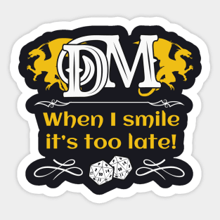 Pen and Paper Roleplay Game Master Dungeoneerer Sticker